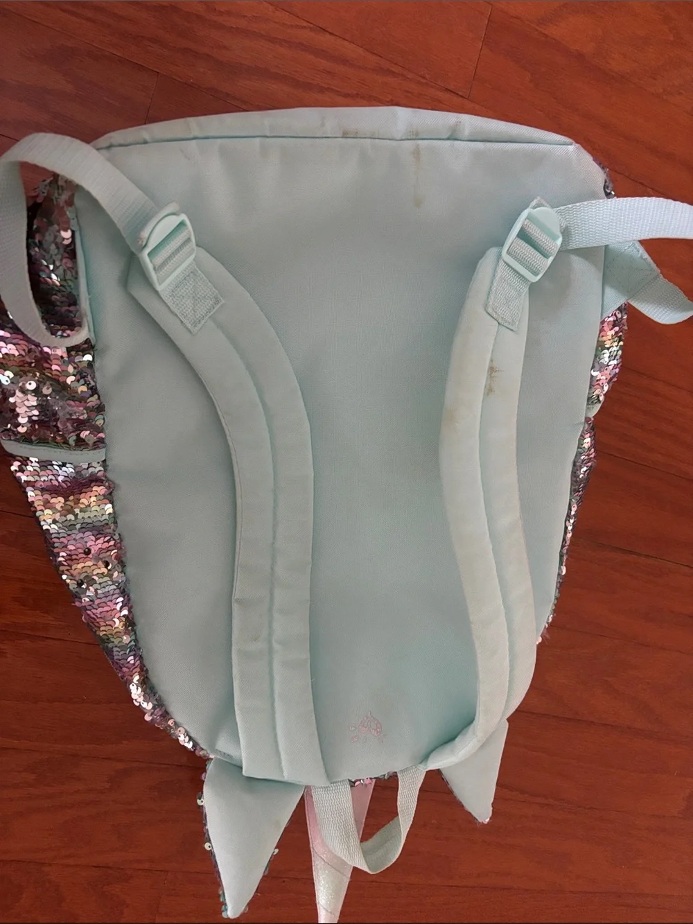 Justice Sequin Unicorn Backpack - Aqua & Silver